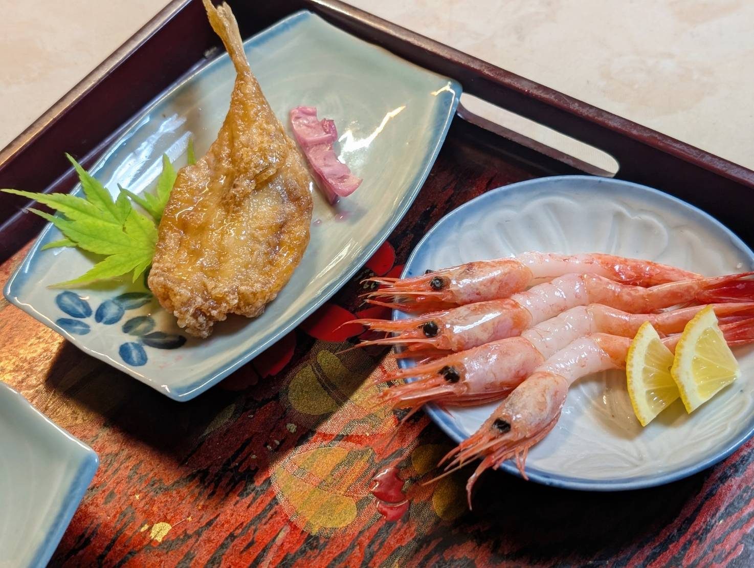 甘えびと天ぷらの盛り合わせ